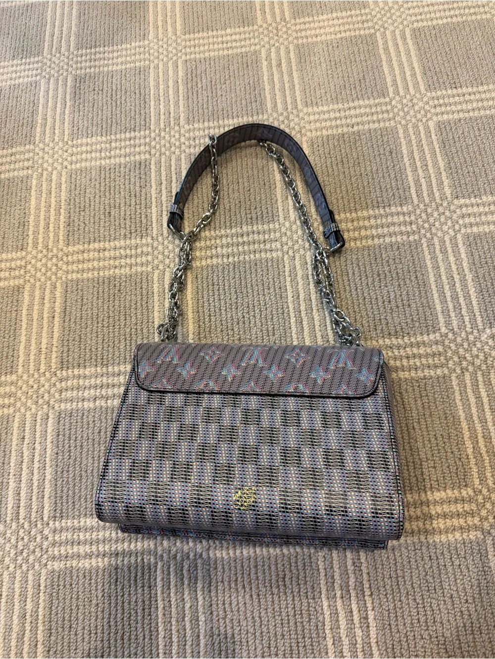 Louis Vuitton Twist Damier Monogram LV Pop MM Blue - Limited Edition